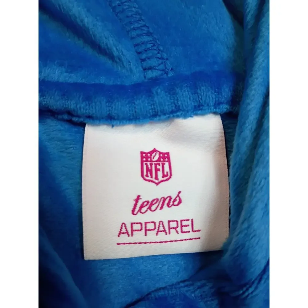 NWT Teens Apparel Detroit Lions Blue Velour Hoodie sm
